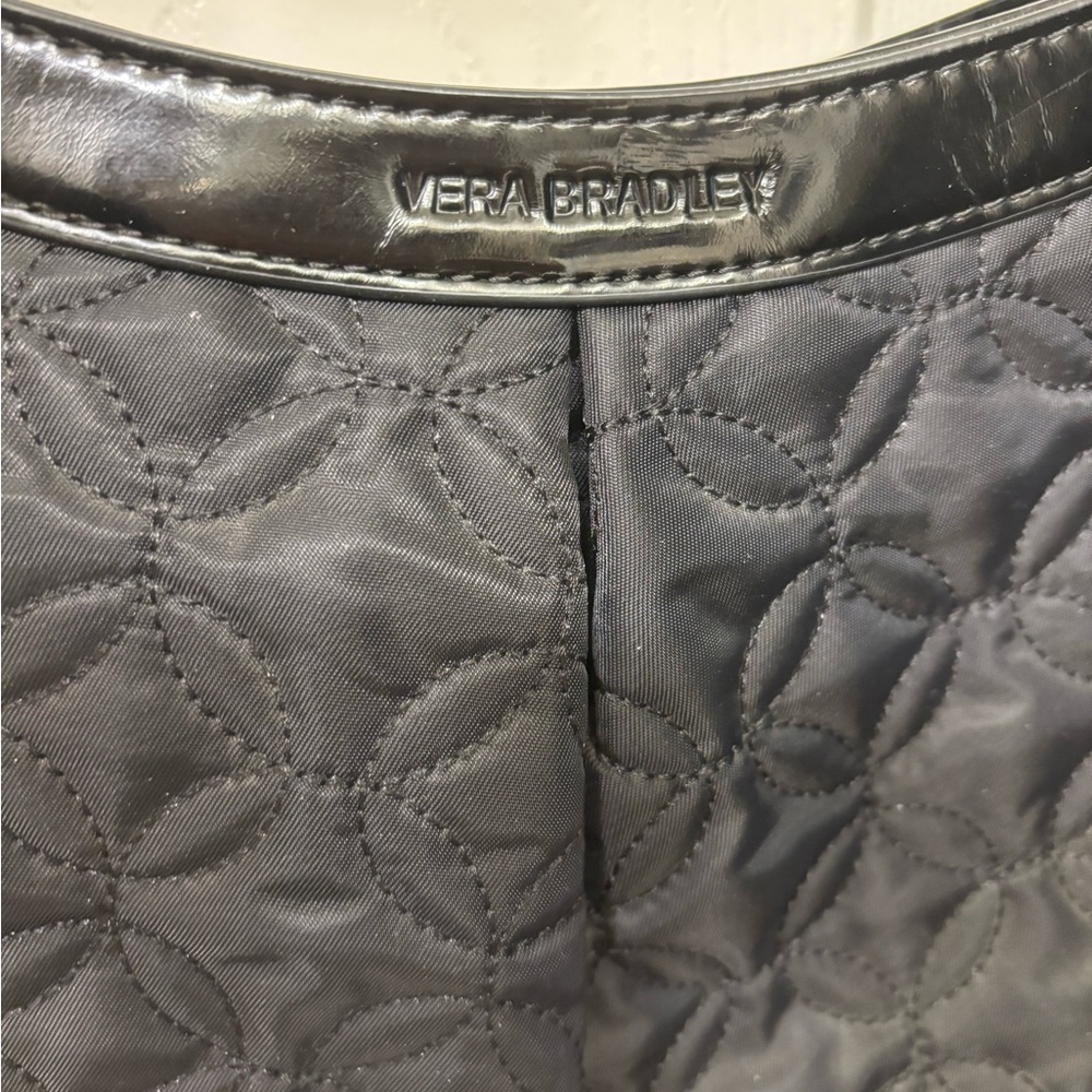 Vera Bradley Black Quilted Shoulder Bag - Picture 4 of 9